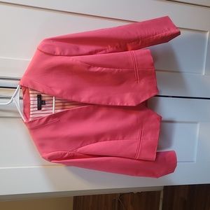 Ann Taylor hot pink cropped blazer